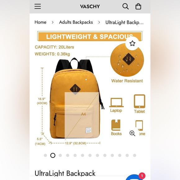 Vaschy Ultralight New Green Backpack - Picture 7 of 7